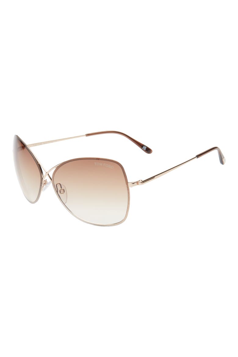 Colette 63mm Oversized Sunglasses, Alternate, color, SRGLD/BRN
