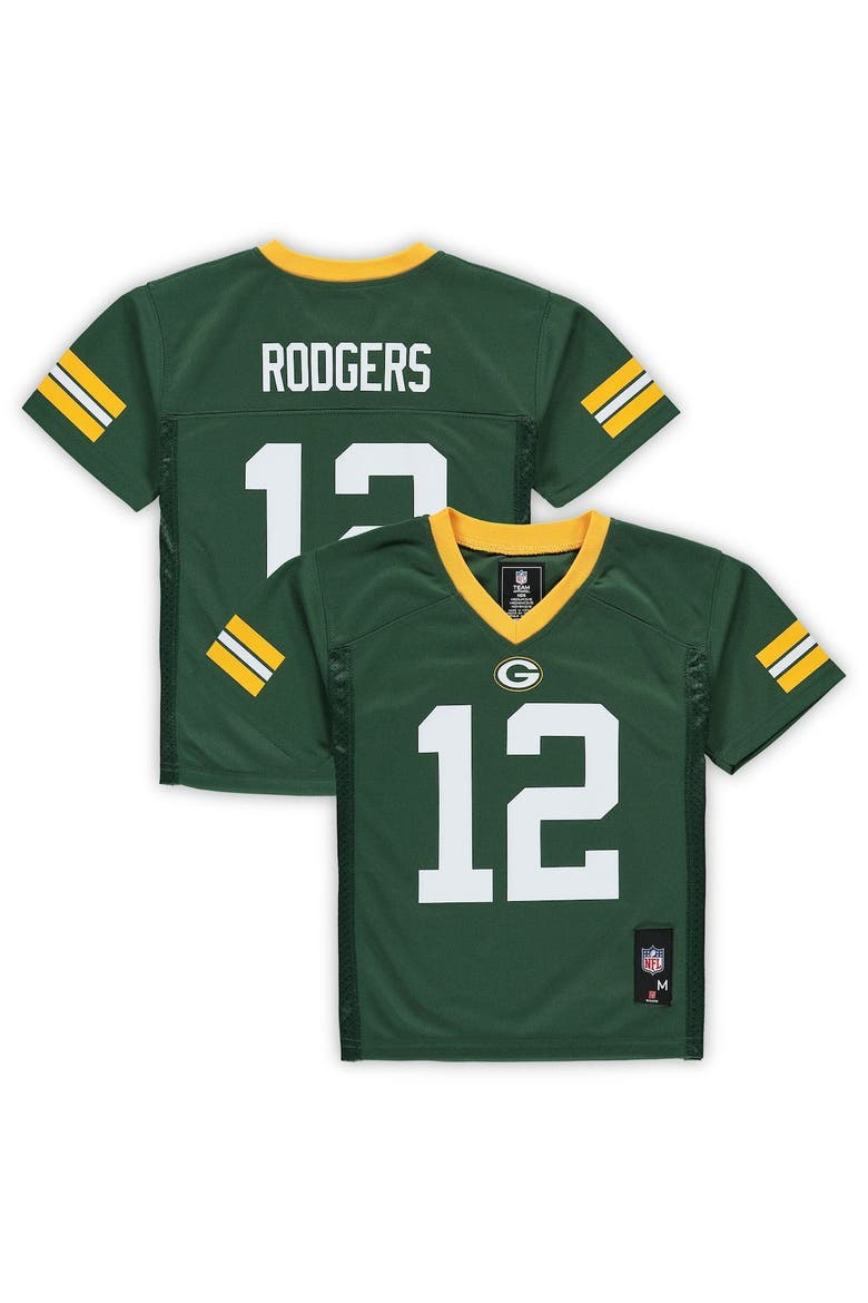 Preschool Aaron Rodgers Green Green Bay Packers Replica Player Jersey, Main, color, Green
