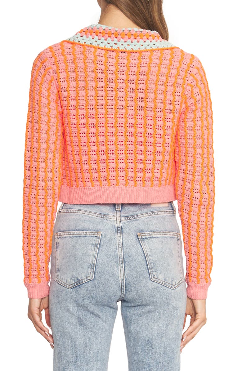 4SI3NNA Amelie Open Stitch Crop Cardigan, Alternate, color,