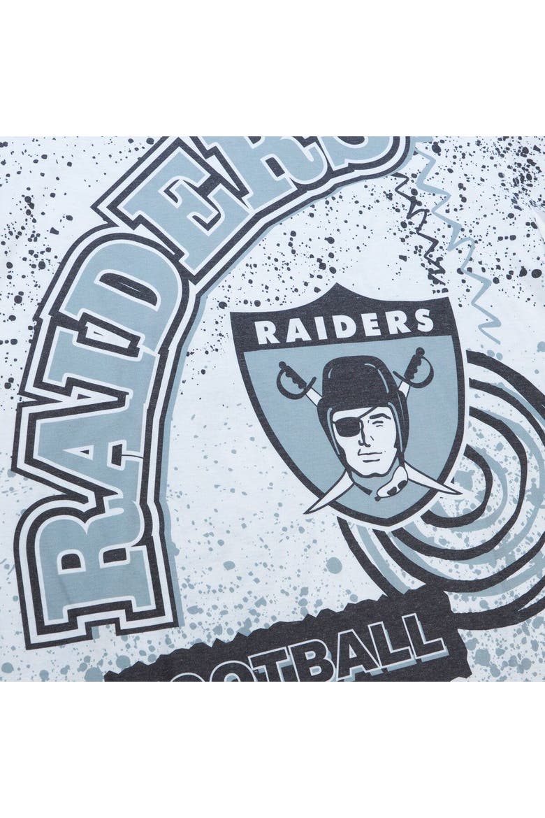 Men's Mitchell & Ness White Las Vegas Raiders Team Burst Sublimated T-Shirt, Alternate, color, White