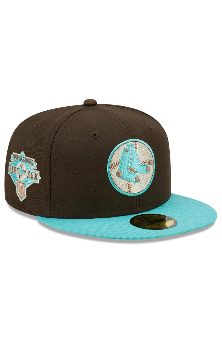 New Era Men's New Era Brown/Mint Boston Red Sox  Walnut Mint 59FIFTY Fitted Hat, Main, color, 