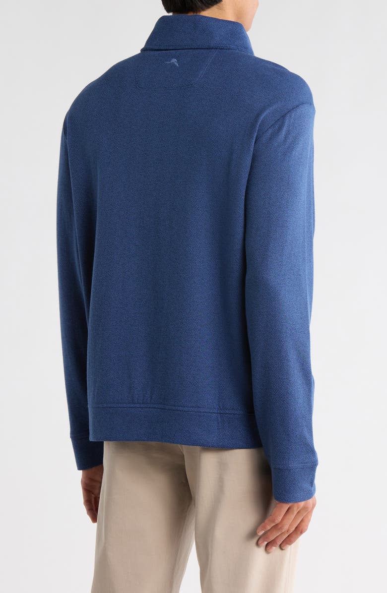 Tommy Bahama Deer Harbor Shawl Collar Cotton & Viscose Pullover, Alternate, color, Ocean Deep