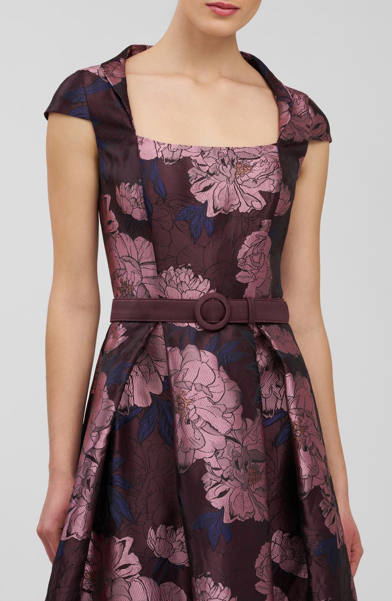 Kay Unger Kinsley Metallic Floral Jacquard Cocktail Dress, Alternate, color, Primrose Multi