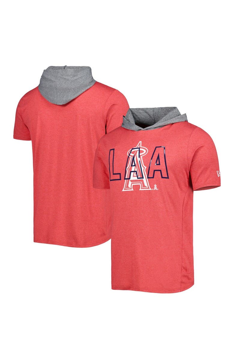 New Era Men's New Era Red Los Angeles Angels Team Hoodie T-Shirt, Main, color, Red