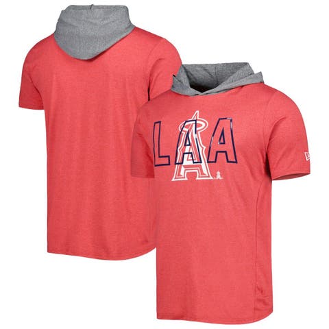Men's New Era Red Los Angeles Angels Team Hoodie T-Shirt