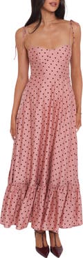 Petal & Pup Ayana Polka Dot Fit & Flare Midi Dress