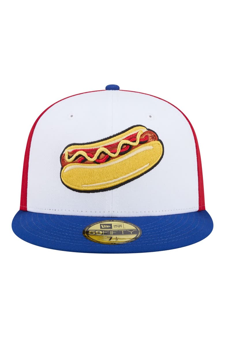 Men's New Era  Red/White/Blue Reading Fightin Phils Minor League Theme Nights 59FIFTY Fitted Hat, Alternate, color, White