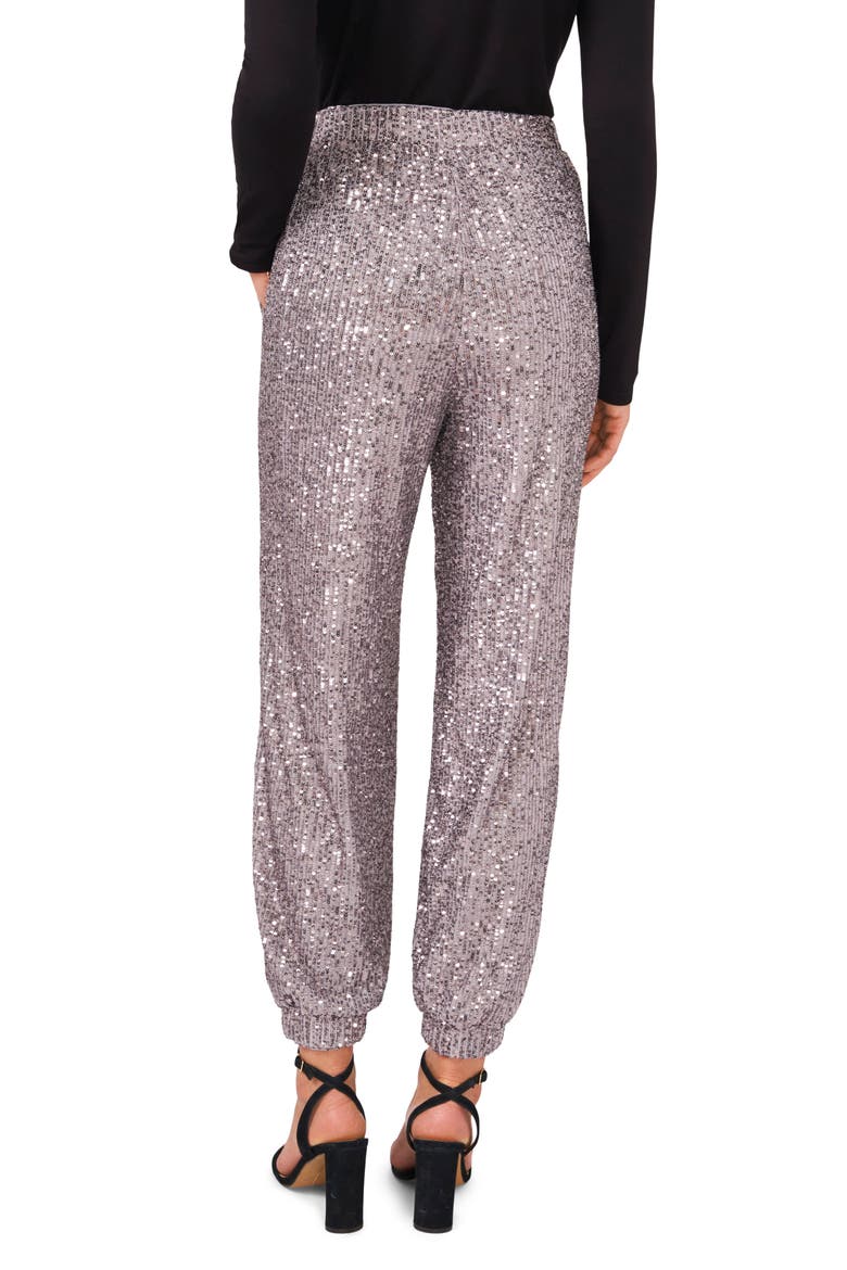 Sequin Pull-On Joggers, Alternate, color, GRANITE