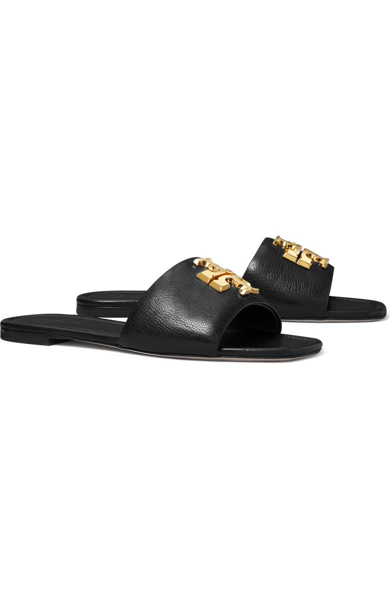 Tory Burch Eleanor Slide Sandal, Main, color, Perfect Black / Gold