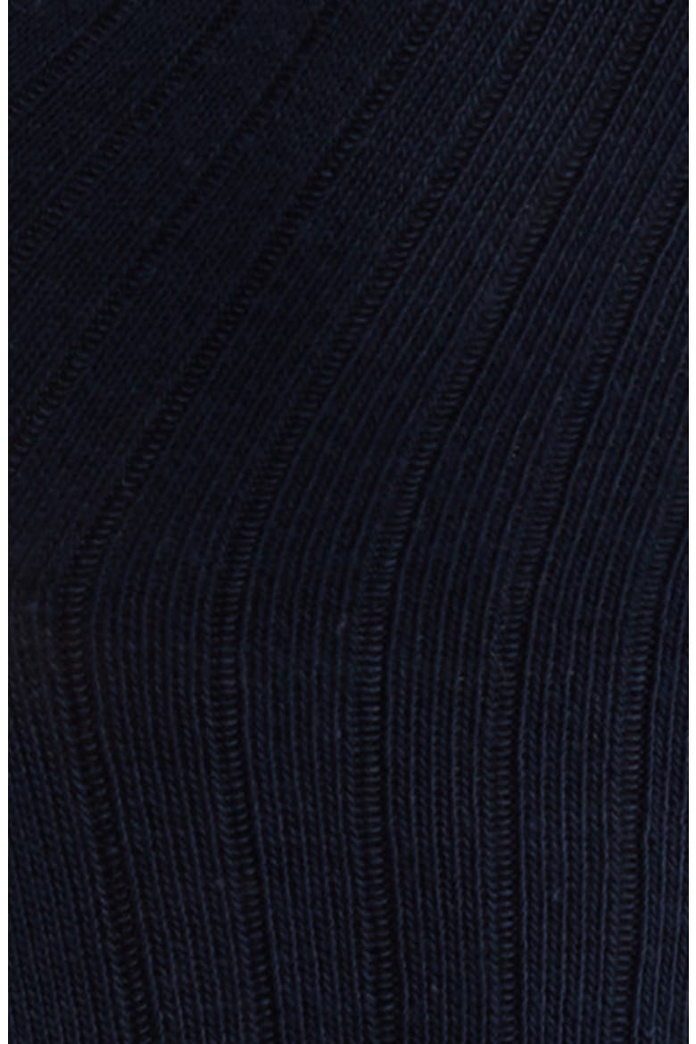 Rib Cotton Blend Crew Socks, Alternate, color, NAVY NIGHT
