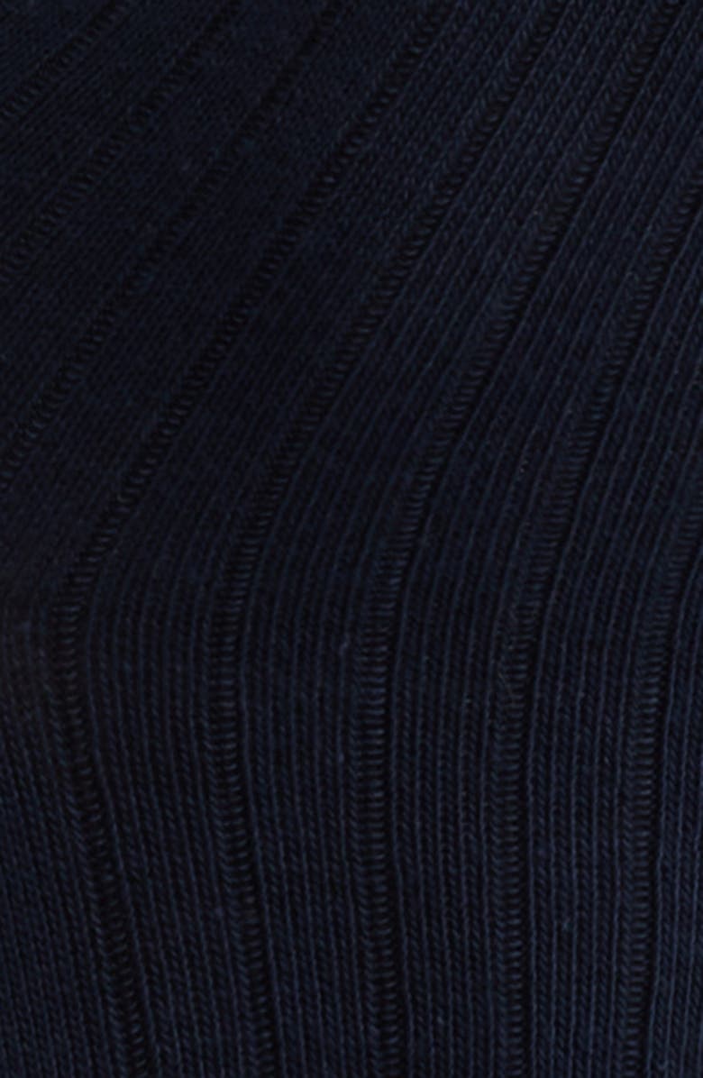 Nordstrom Rib Cotton Blend Crew Socks, Alternate, color, Navy Night