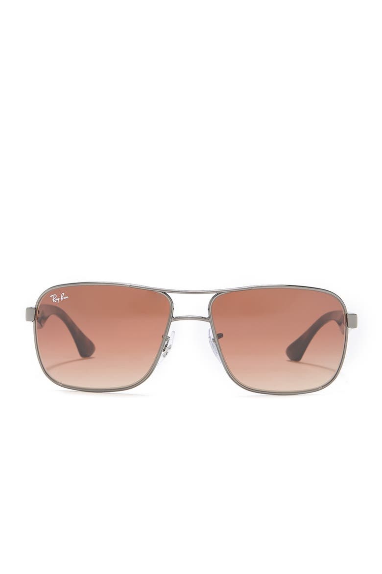 59mm Navigator Sunglasses, Alternate, color, GUNMETAL