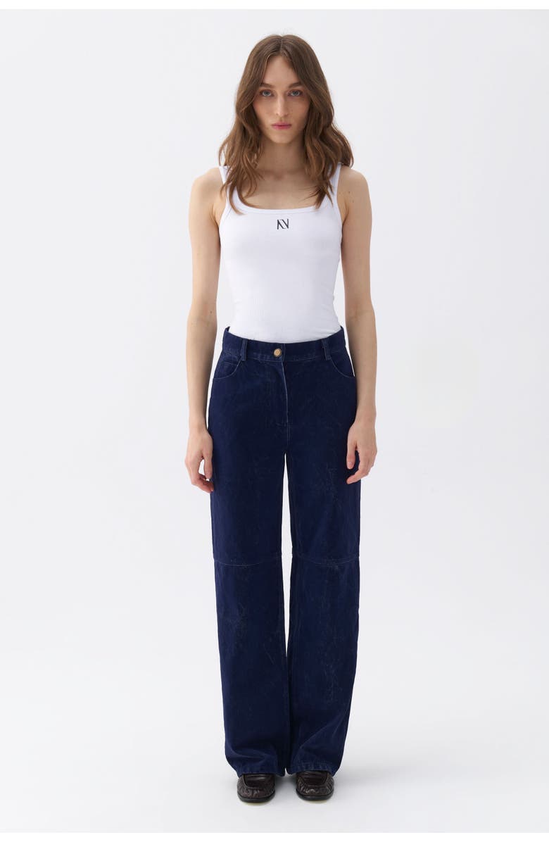 Nocturne Velvet Boyfriend Pants, Alternate, color, 