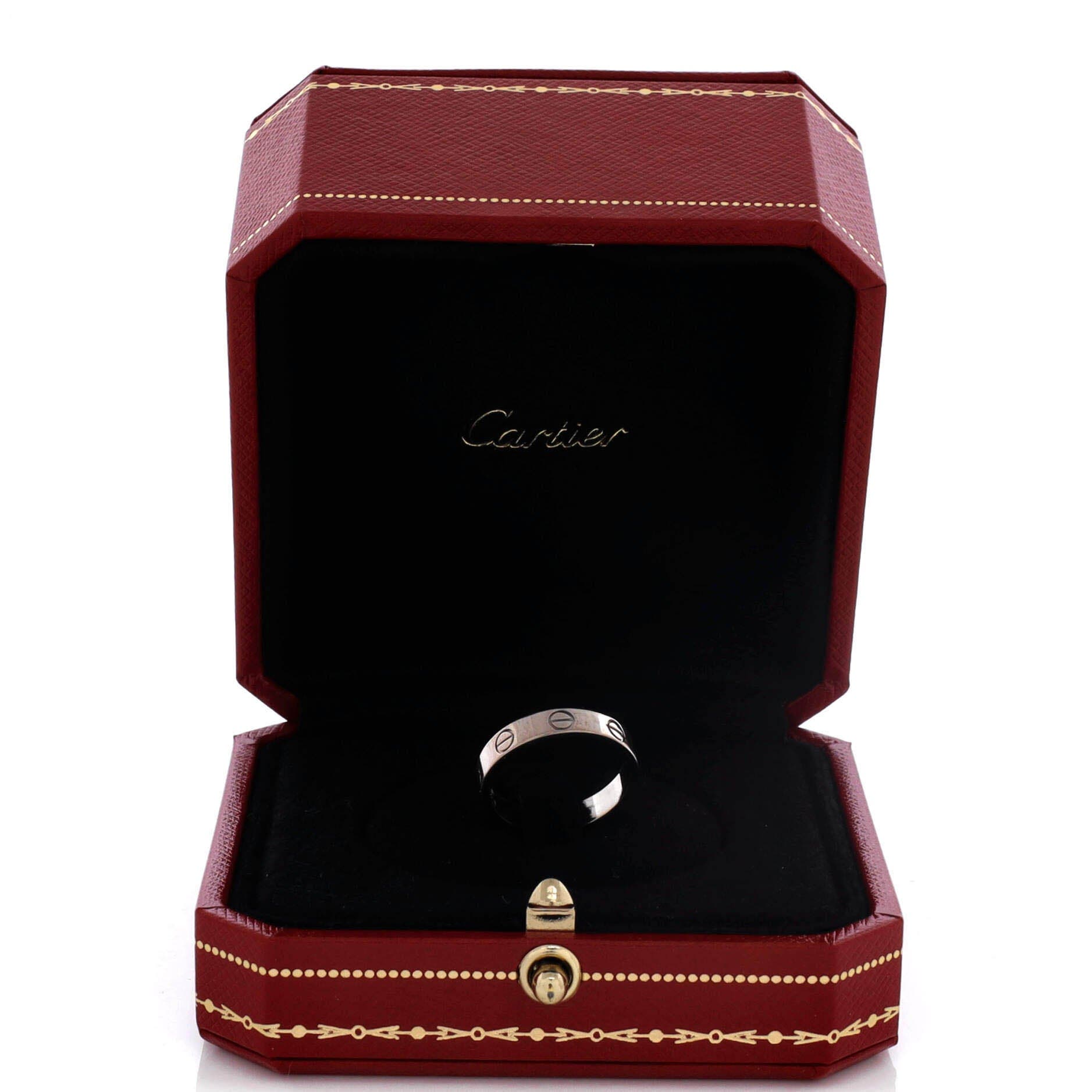Love Wedding Band Ring 18K White Gold, Alternate, color, Metallic Gold