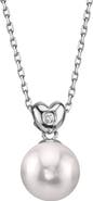 The Pearl Source Akoya Pearl & Diamond Lev Pendant