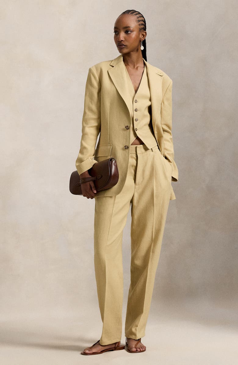 Polo Ralph Lauren Tapered Pleated Pants, Alternate, color, Dune Tan