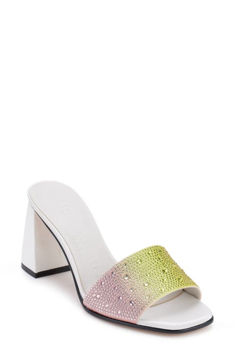 Pera Rhinestone Slide Sandal (Women)