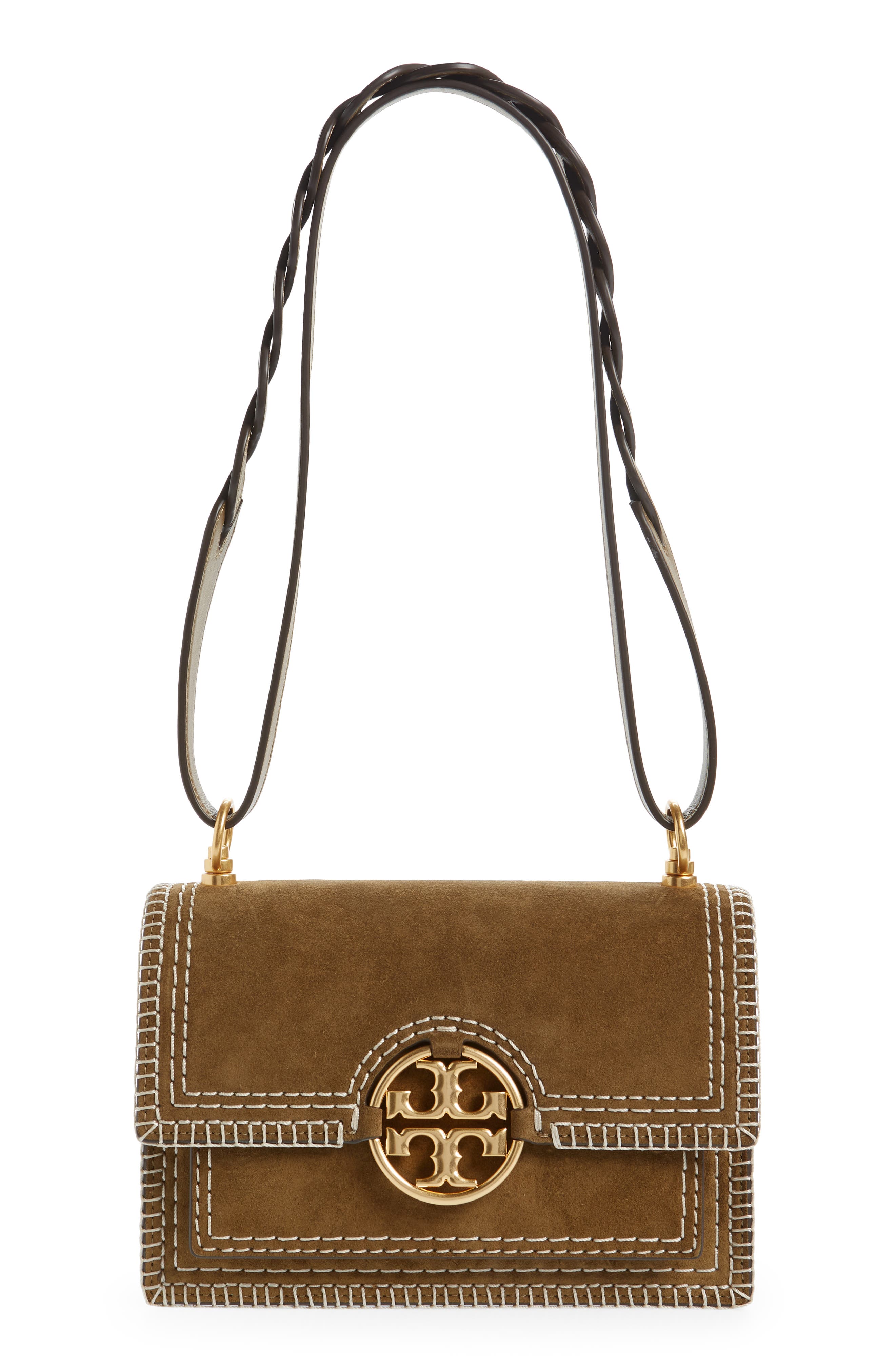 Tory Burch Miller Small Suede Shoulder Bag, Main, color, 