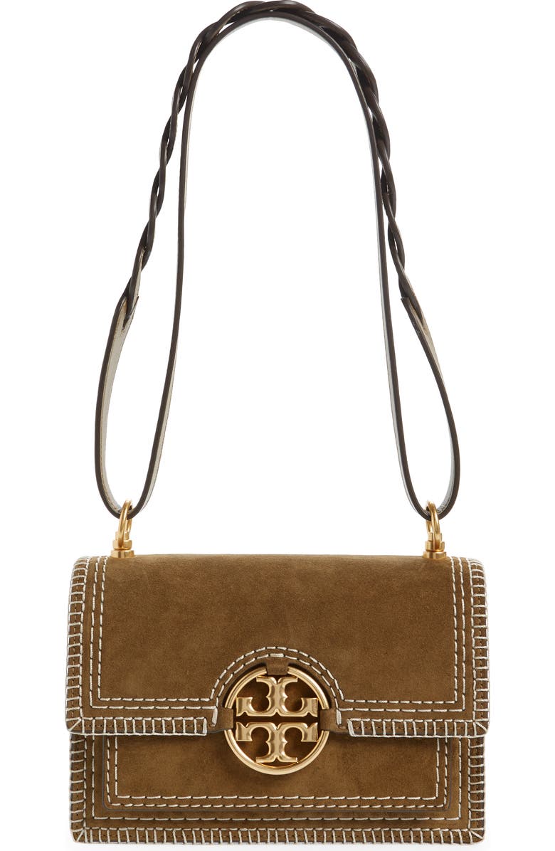 Tory Burch Miller Small Suede Shoulder Bag, Main, color,