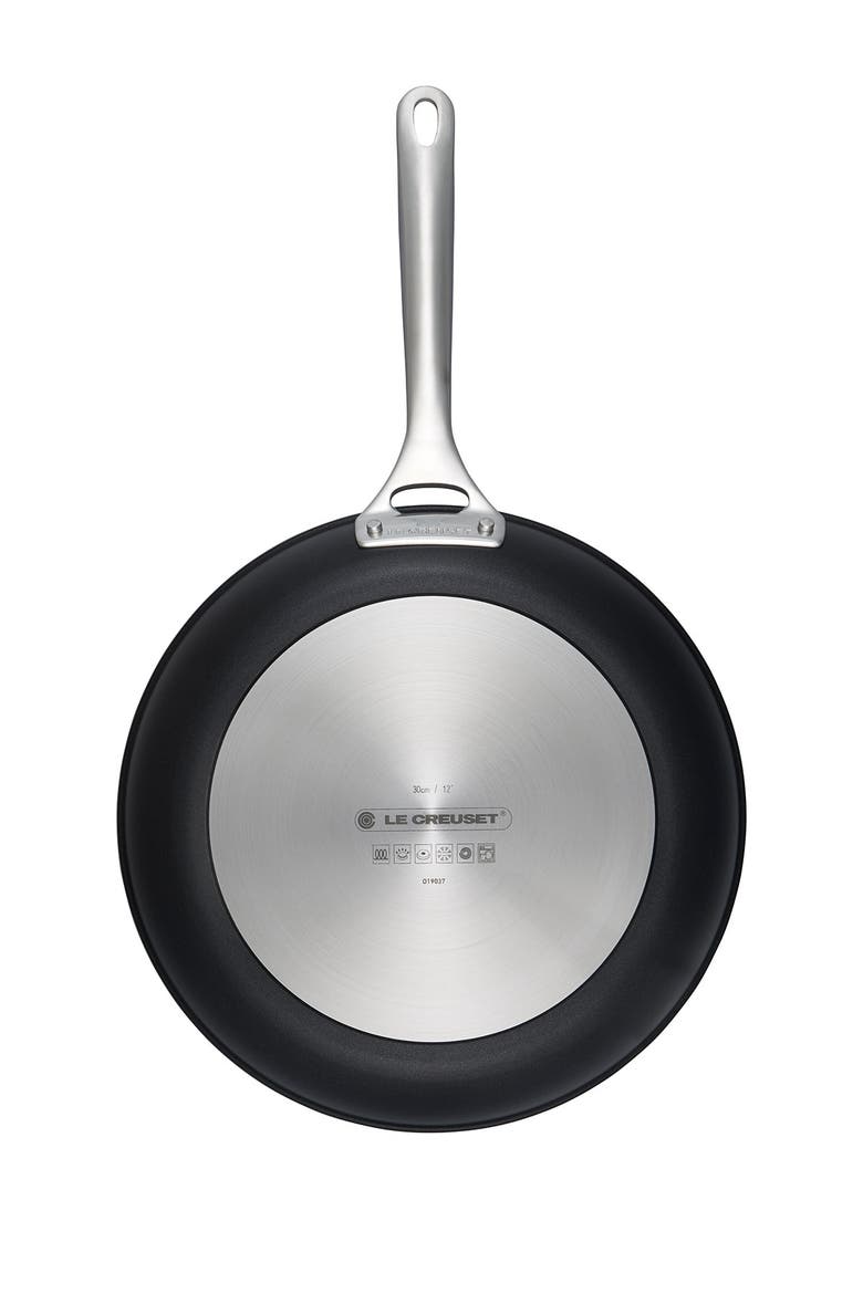 12-Inch Toughened Nonstick PRO Frying Pan, Alternate, color, BLACK