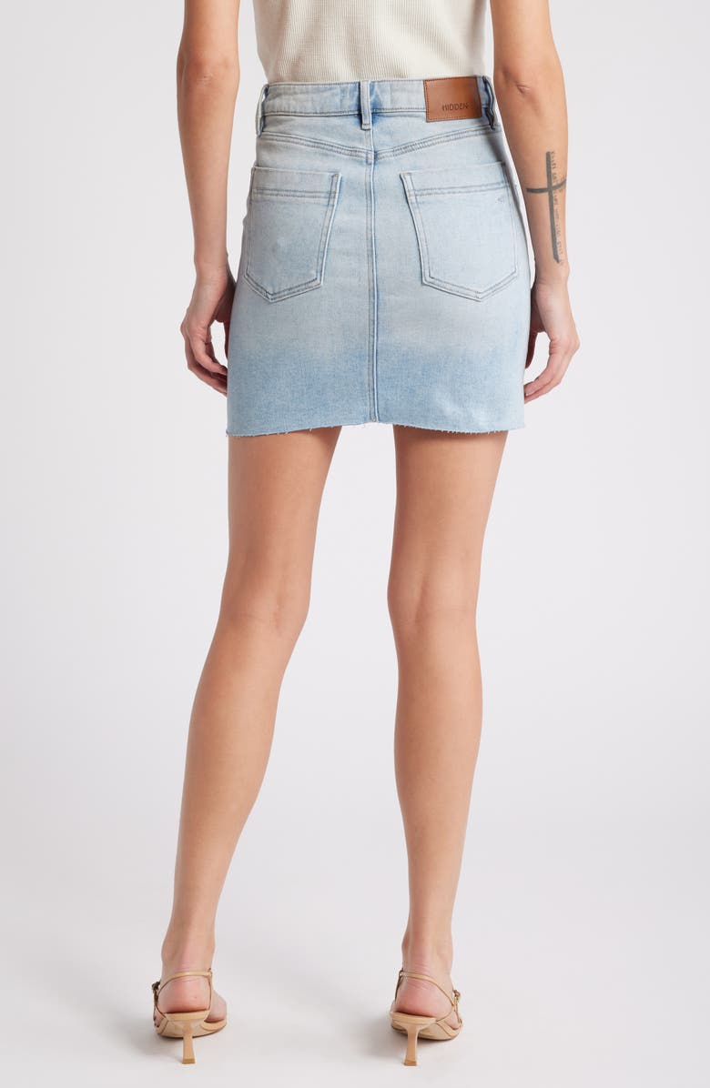 HIDDEN JEANS Denim Skirt, Alternate, color, Light Wash