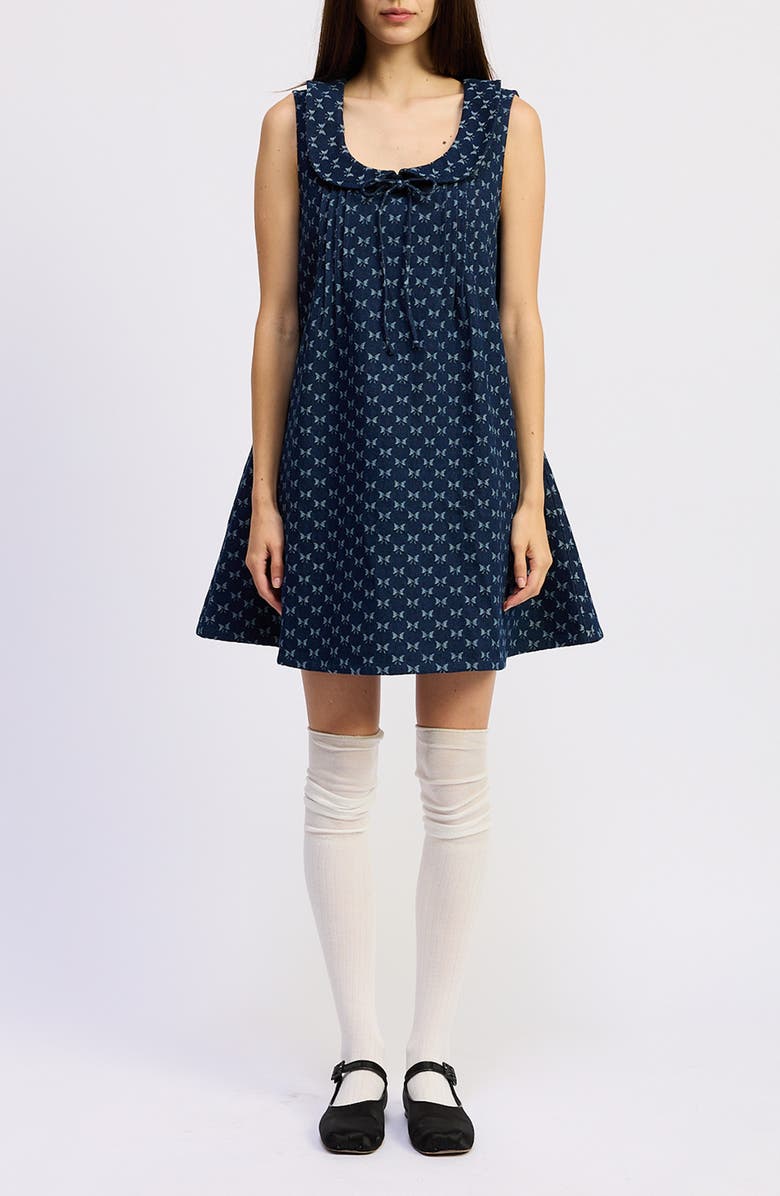 JACQUIE THE LABEL Violet Denim Minidress, Main, color, 