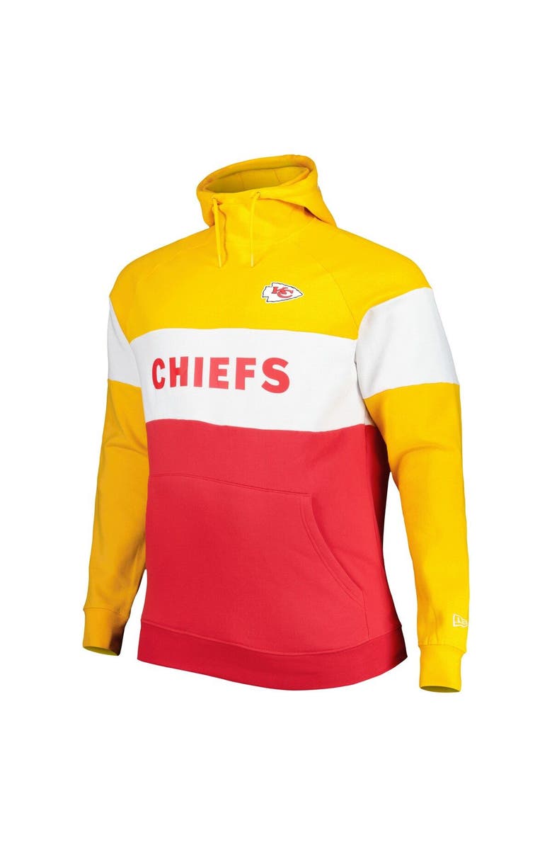 New Era Men's New Era Green/Gold Green Bay Packers Big & Tall Current Colorblock Raglan Fleece Pullover Hoodie, Alternate, color, Green