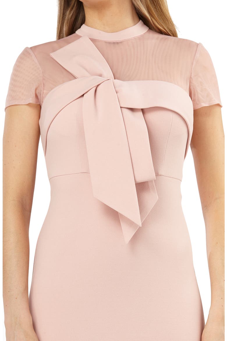 Bow Detail Midi Dress, Alternate, color, BLUSH