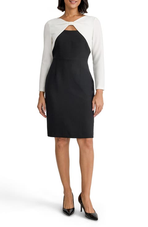 Twist Front Sheath Dress