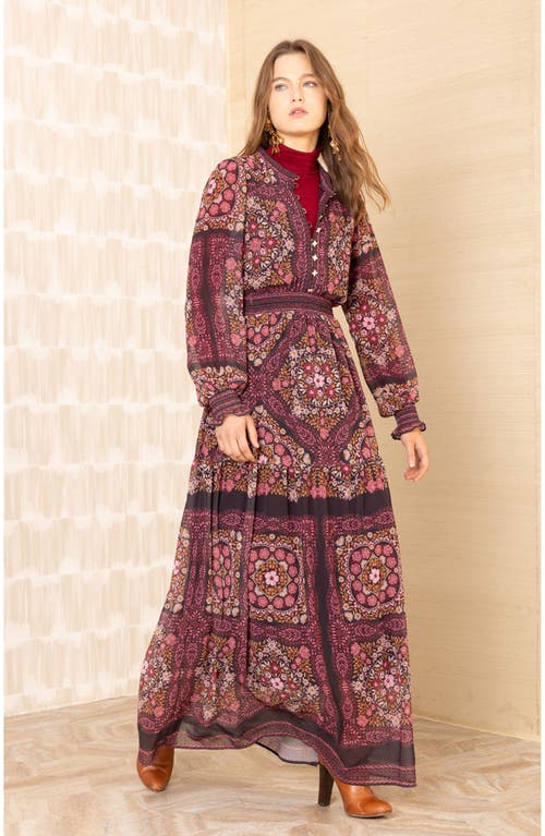 Hale Bob Marisol Chiffon Maxi Dress In Animal Print