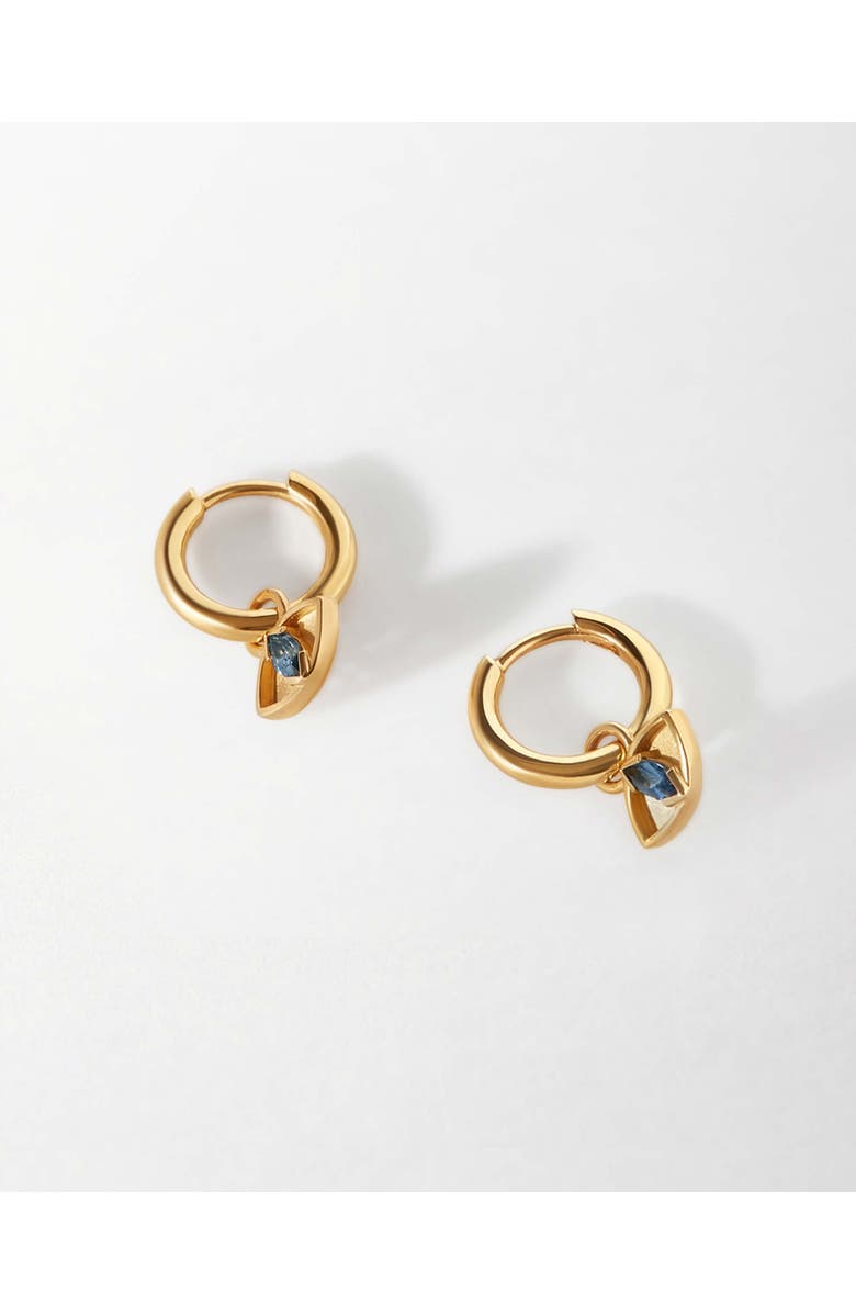 Edge of Ember Evil Eye Huggie Earrings, Alternate, color, Evil Eye