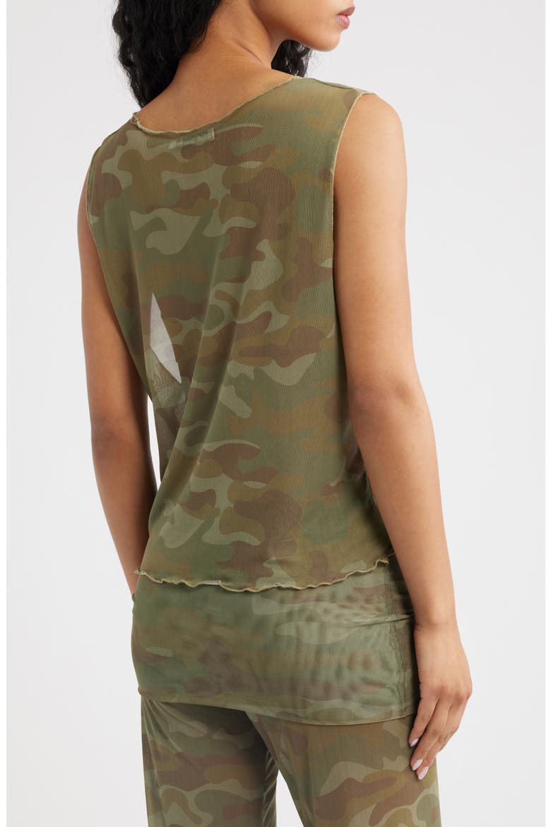 Melody Sheer Mesh Tank, Alternate, color, CAMO