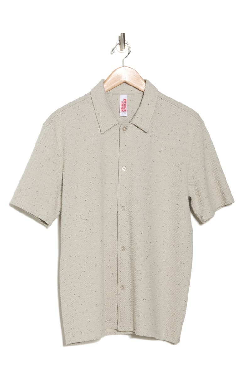 FLEECE FACTORY Power Short Sleeve Button-Up Shirt | Nordstromrack