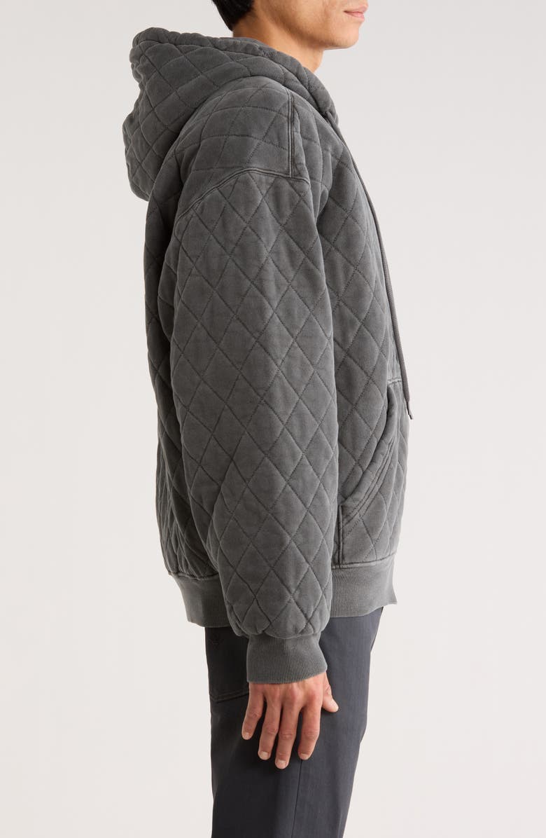 Carhartt Work In Progress Vista Quilted Hooded Jacket, Alternate, color, Black Garment Dyed