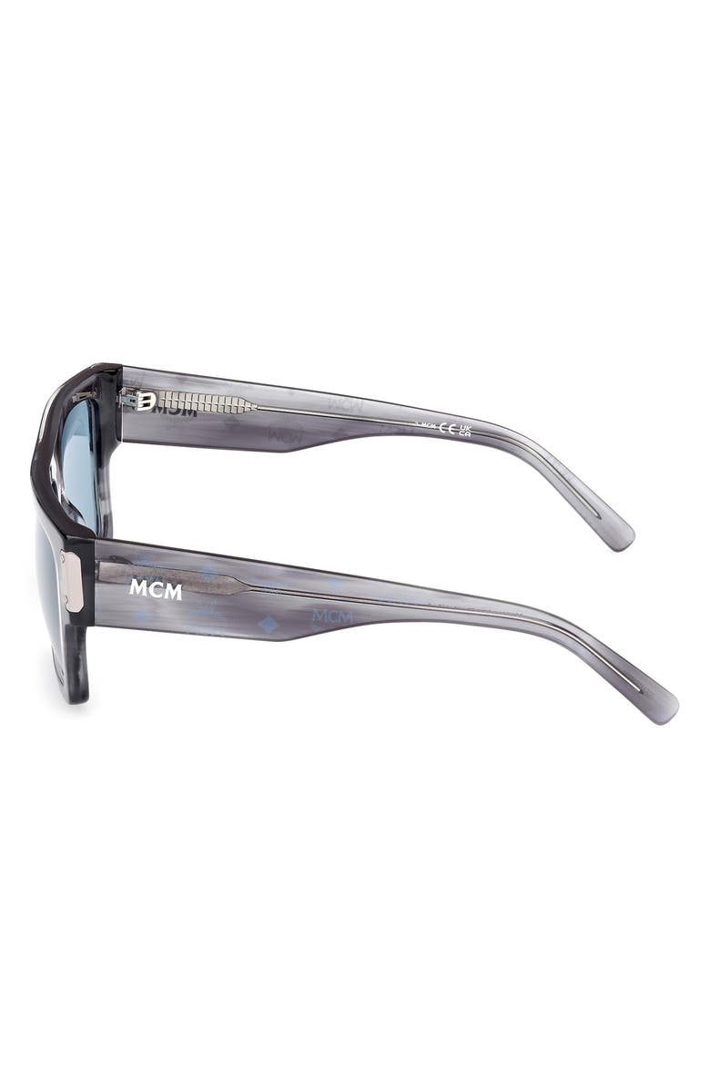 MCM 54mm Rectangular Sunglasses, Alternate, color, Grey/ Other / Blue
