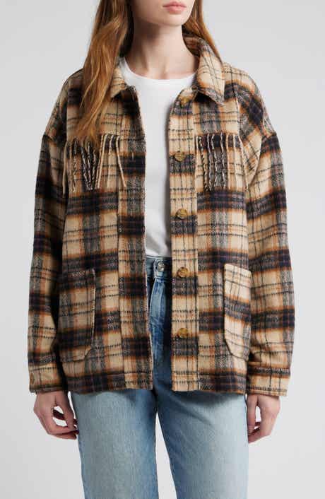 Thread & Supply Fringe Plaid Shacket