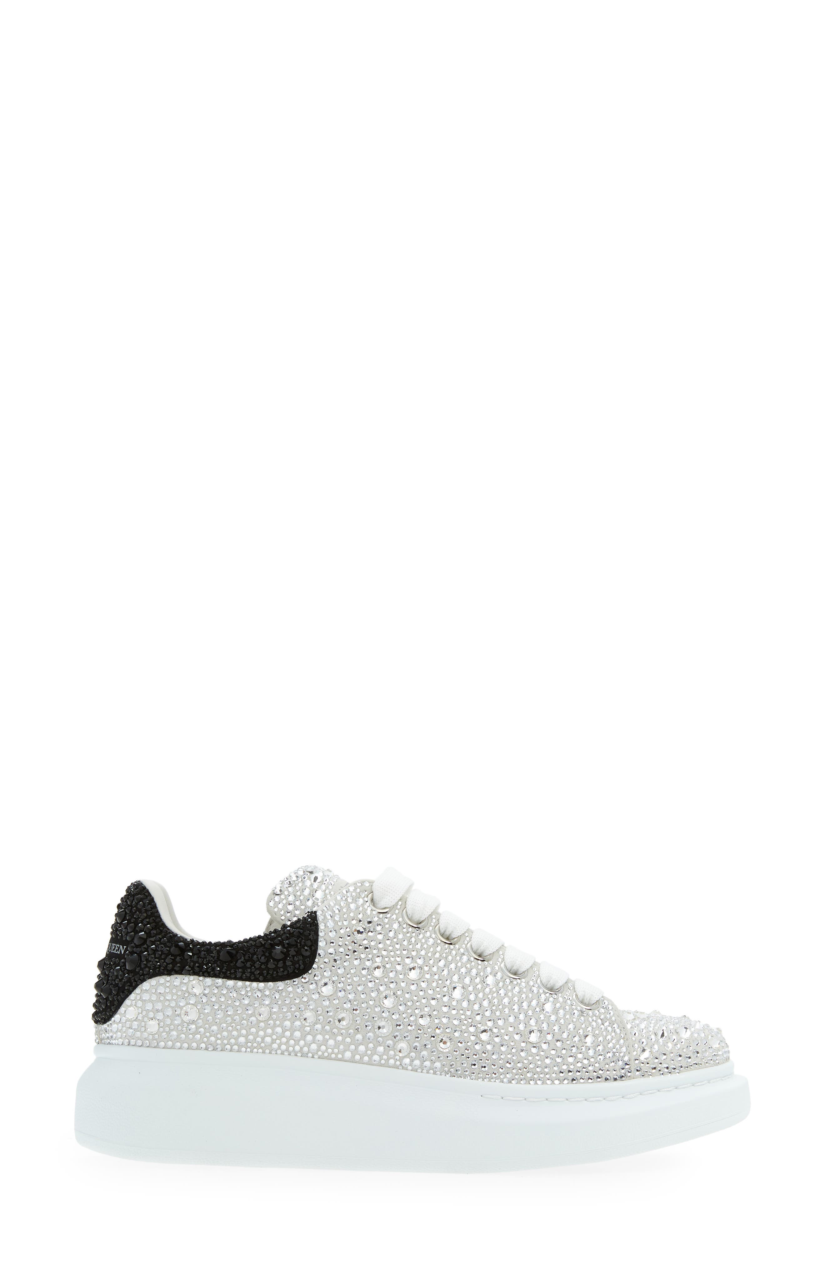 McQueen Alexander McQueen Oversized Crystal Embellished Sneaker, Alternate, color, 