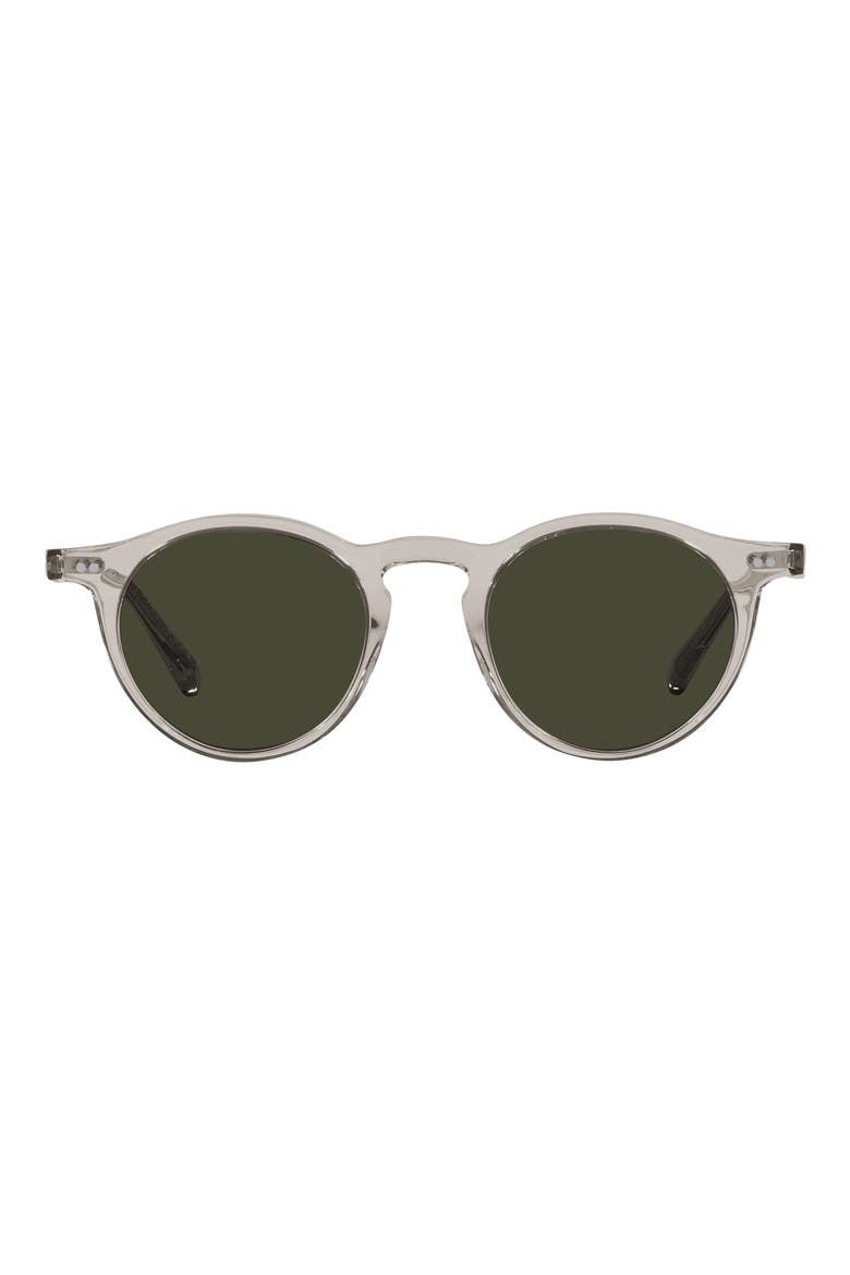 47mm Small Polarized Round Sunglasses, Main, color, GRAVEL