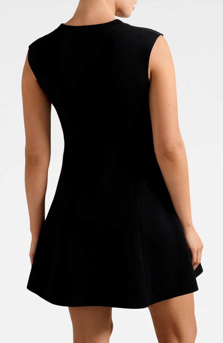 Ever New Katerina Crepe Fit & Flare Minidress, Alternate, color, Black