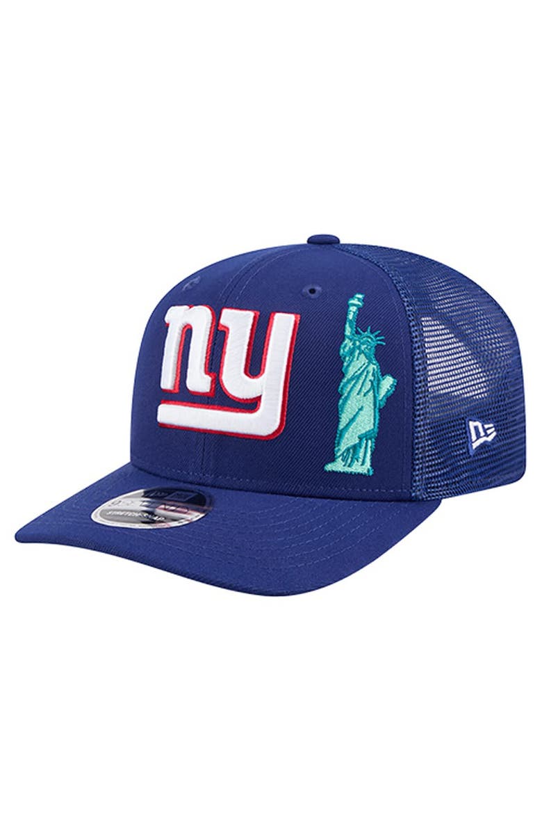 New Era Men's New Era Royal New York Giants Liberty 9SEVENTY Adjustable Trucker Hat, Main, color, Royal