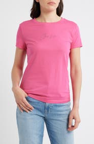 BOSS Orange Esogo Crystal Logo Cotton Top