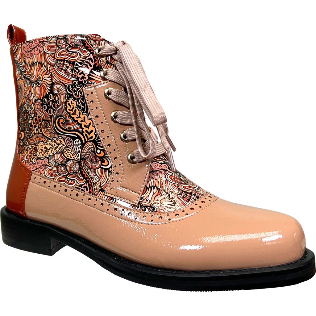 Ninety Union Mixed Print Lace-up Boot