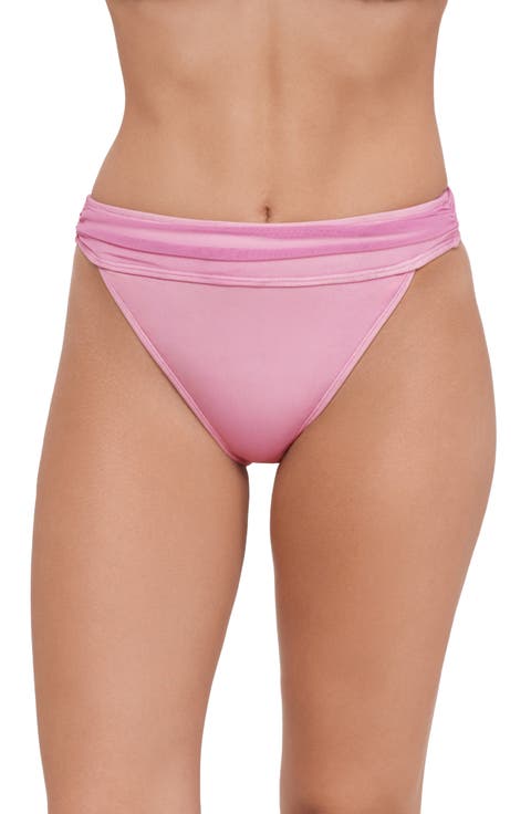 Shirred Hipster Bikini Bottoms
