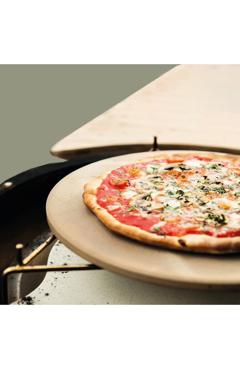 BergHOFF Leo 14-Inch Pizza Stone, Paddle Grater & Cutter Set, Alternate, color, Silver