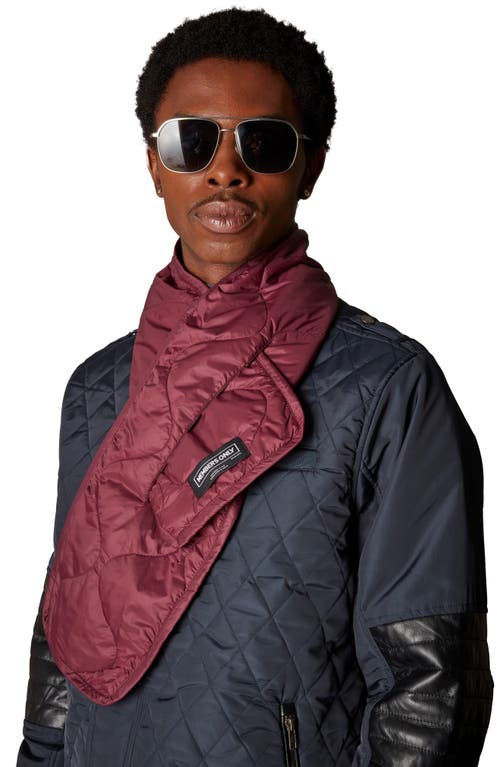 Members Only Quilted Scarf In Burgundy