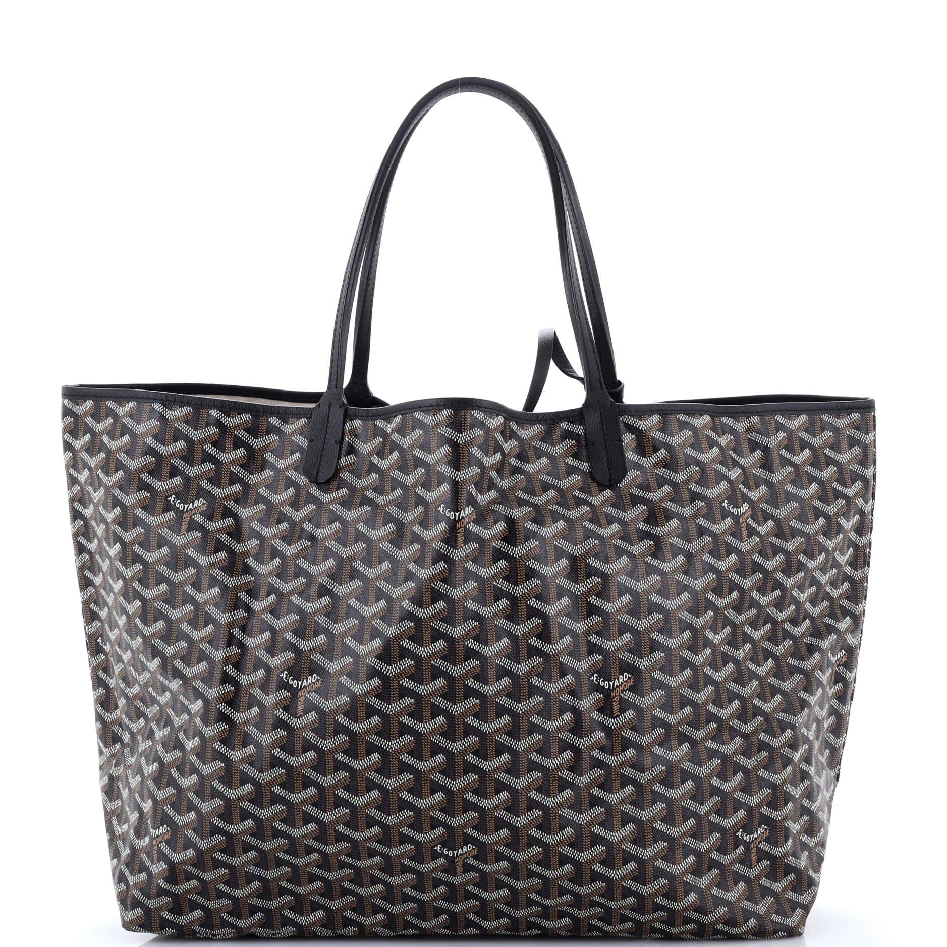 Pre-Owned Goyard Saint Louis Tote Coated Canvas GM, Main, color, Black