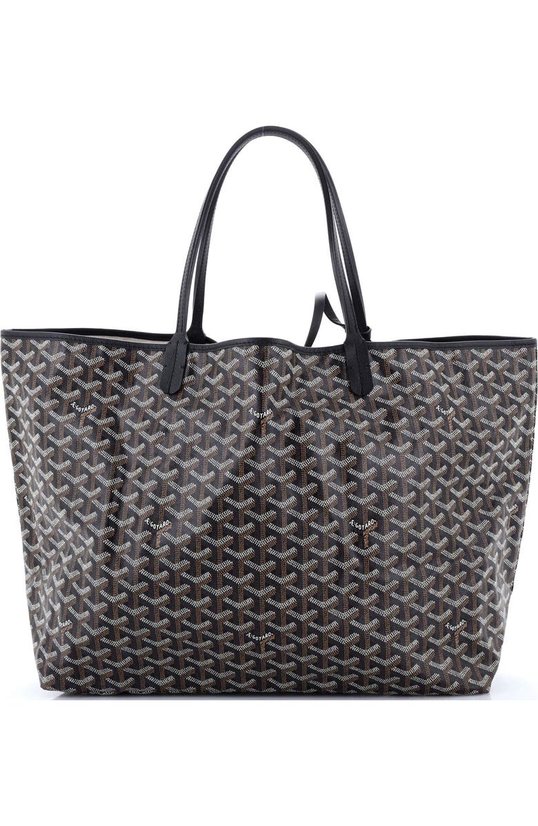 Pre-Owned Goyard Saint Louis Tote Coated Canvas GM, Main, color, Black
