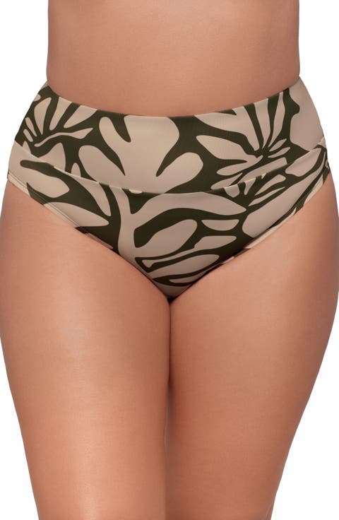 Smoothing and Sculpting Ultra Banded High-Waist Swimsuit Bikini Bottoms