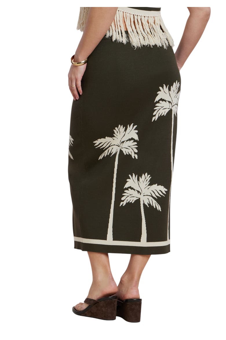 Intarsia Column Skirt, Alternate, color, TRIO PALM OLIVE