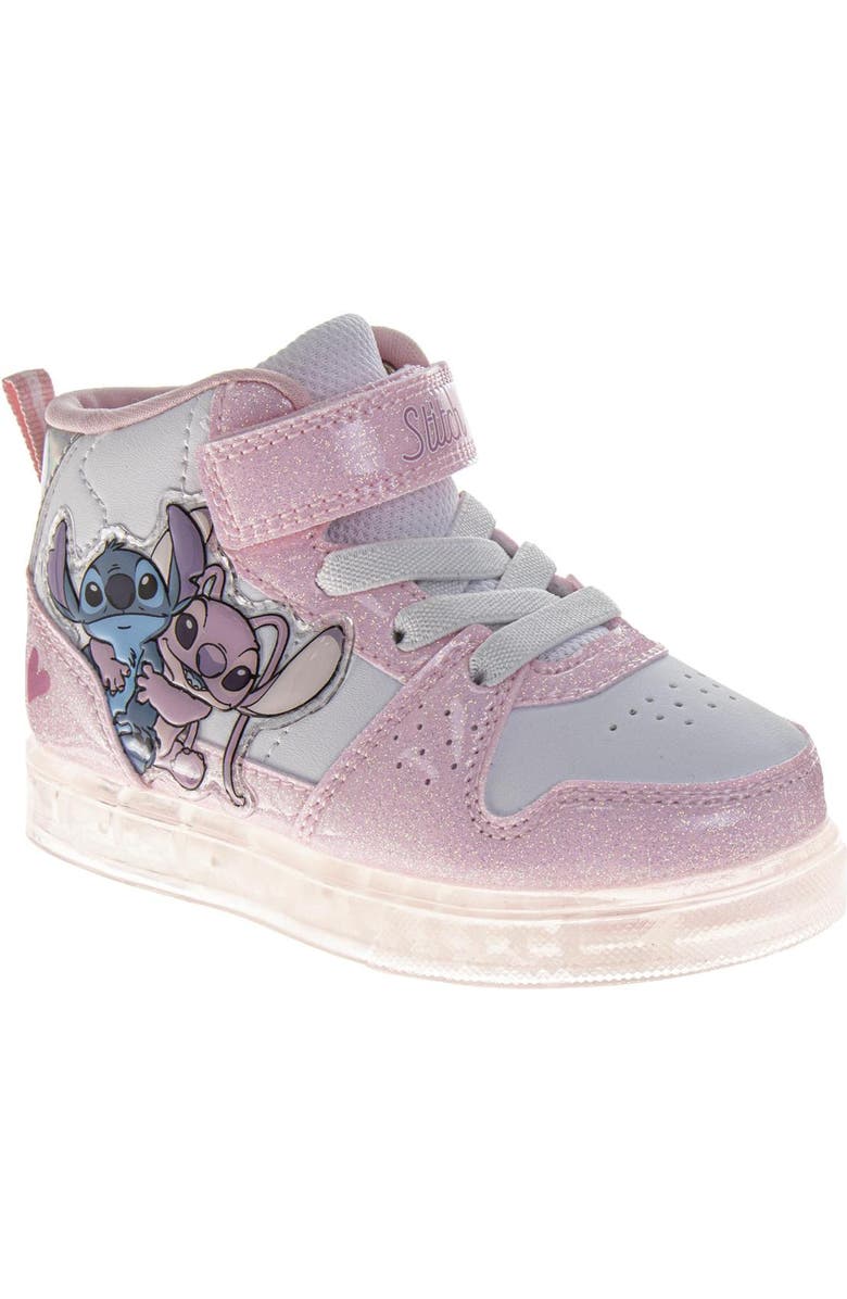 Disney Stitch High Top Boys Sneakers, Main, color, Pink White